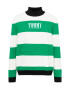 Tommy Jeans Pulover verde iarbă / negru / alb - Pled.ro