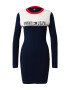 Tommy Jeans Rochie tricotat bleumarin / roșu / alb lână - Pled.ro