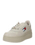 Tommy Jeans Sneaker low 'Retro Basket' bej / bleumarin / roșu / alb murdar - Pled.ro