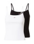 Tommy Jeans Top negru / alb - Pled.ro