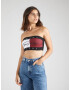 Tommy Jeans Top roșu bordeaux / negru / alb - Pled.ro