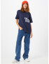 Tommy Jeans Tricou bleumarin / alb - Pled.ro