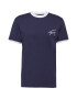 Tommy Jeans Tricou bleumarin / alb murdar - Pled.ro