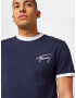 Tommy Jeans Tricou bleumarin / alb murdar - Pled.ro