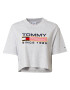 Tommy Jeans Tricou bleumarin / gri amestecat / roșu / alb - Pled.ro