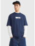 Tommy Jeans Tricou 'Tartan' bleumarin / roz / alb - Pled.ro