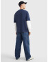 Tommy Jeans Tricou 'Tartan' bleumarin / roz / alb - Pled.ro