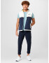 Tommy Jeans Vestă bleumarin / alb - Pled.ro