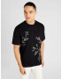 TOPMAN Tricou negru / alb - Pled.ro