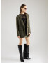 TOPSHOP Fustă 'Entry PP Split - Black Vinyl' verde închis - Pled.ro