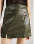 TOPSHOP Fustă 'Entry PP Split - Black Vinyl' verde închis - Pled.ro