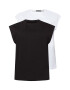 Trendyol Tricou negru / alb - Pled.ro