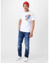 True Religion Tricou nisipiu / albastru / lila / alb - Pled.ro