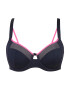 Ulla Popken Sutien 'Wire' albastru marin / roz - Pled.ro