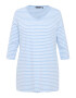 Ulla Popken Tricou albastru pastel / alb - Pled.ro