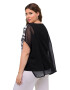 Ulla Popken Tricou negru / alb - Pled.ro