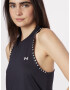 UNDER ARMOUR Sport top 'Knockout Novelty' negru / alb - Pled.ro