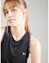 UNDER ARMOUR Sport top 'Knockout Novelty' negru / alb - Pled.ro