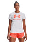 UNDER ARMOUR Tricou funcțional corai / alb - Pled.ro