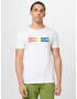 UNITED COLORS OF BENETTON Tricou albastru gențiană / portocaliu / roșu intens / alb - Pled.ro