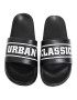 Urban Classics Saboți negru / alb - Pled.ro