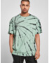 Urban Classics Tricou 'Boxy Tye Dye' gri / verde mentă / negru - Pled.ro