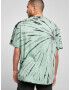 Urban Classics Tricou 'Boxy Tye Dye' gri / verde mentă / negru - Pled.ro