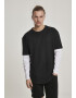 Urban Classics Tricou negru / alb - Pled.ro