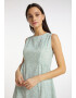 Usha Rochie de cocktail verde mentă / alb - Pled.ro