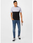 VANS Tricou 'MN COLORBLOCK TEE' gri amestecat / negru - Pled.ro