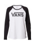 VANS Tricou 'WM FLYING V LS RAGLAN' negru / alb - Pled.ro