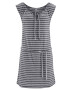 VENICE BEACH Rochie de plaja gri grafit / alb - Pled.ro