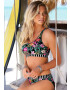 VENICE BEACH Sutien costum de baie verde / roz / negru / alb - Pled.ro