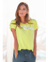 VENICE BEACH Tricou galben citron / gri grafit / alb - Pled.ro