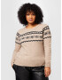 Vero Moda Curve Pulover 'FIFI FAIRISLE' bej amestecat / negru / alb - Pled.ro