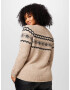 Vero Moda Curve Pulover 'FIFI FAIRISLE' bej amestecat / negru / alb - Pled.ro