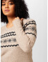 Vero Moda Curve Pulover 'FIFI FAIRISLE' bej amestecat / negru / alb - Pled.ro