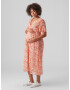 Vero Moda Maternity Rochie 'MIA' portocaliu / roz / alb murdar - Pled.ro