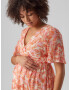 Vero Moda Maternity Rochie 'MIA' portocaliu / roz / alb murdar - Pled.ro