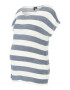 Vero Moda Maternity Tricou albastru porumbel / alb - Pled.ro