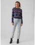 VERO MODA Pulover 'CANDY CANE' bleumarin / maro / roșu / alb murdar - Pled.ro