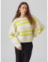 VERO MODA Pulover 'CASCIA' alb kitt / galben citron - Pled.ro