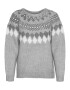 VERO MODA Pulover 'FILIPPA' gri amestecat / alb - Pled.ro