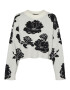 VERO MODA Pulover 'FLORA' crem / negru - Pled.ro