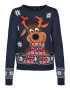 VERO MODA Pulover 'NEWFROSTYDEER' albastru / maro / maro deschis / roșu / alb - Pled.ro