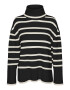 VERO MODA Pulover 'Saba' negru / alb - Pled.ro