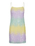 VERO MODA Rochie de cocktail 'HOLY' albastru pastel / verde limetă / mov lavandă - Pled.ro