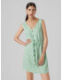 VERO MODA Rochie de vară 'BUMPY' verde jad / alb - Pled.ro