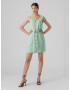 VERO MODA Rochie de vară 'BUMPY' verde jad / alb - Pled.ro