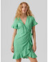 VERO MODA Rochie 'Henna' verde iarbă / alb - Pled.ro